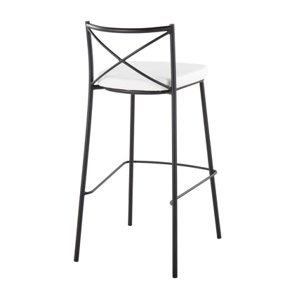 Modern Charlotte - Contemporary Fixed Height Barstool (Set of 2) Lumi Source