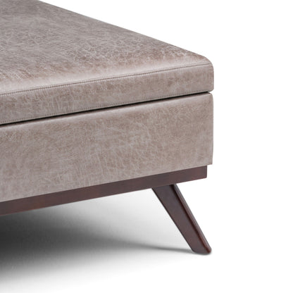 Owen - Multifunctional Square Coffee Table Storage Ottoman Simpli-Home