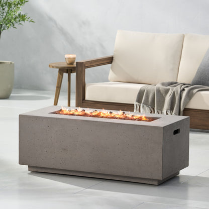Contemporary Outdoor 40,000 Btu Propane Fire Pit Noble House