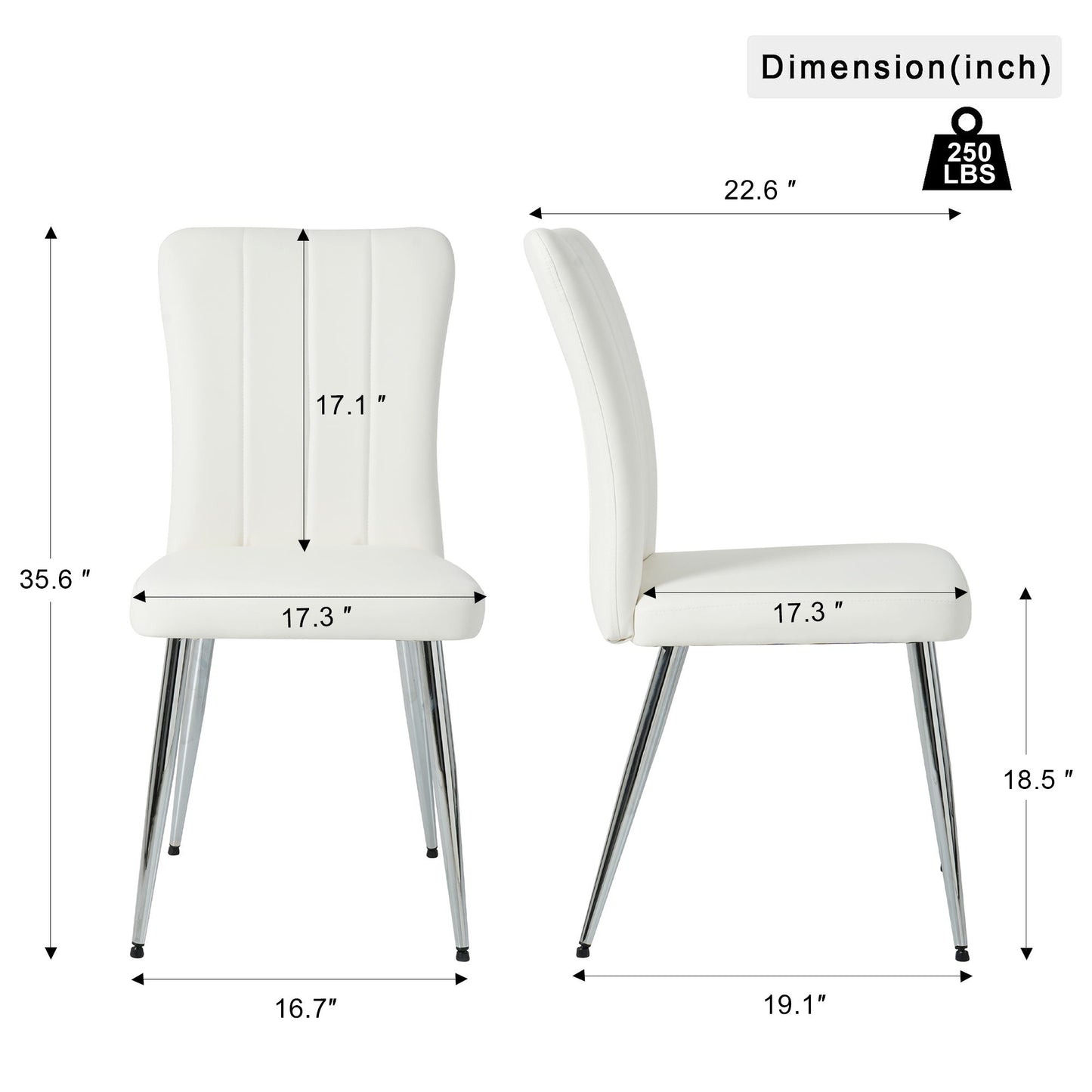 Modern Dining Chair With Electroplated Metal Legs (Set of 4) Home Essentials