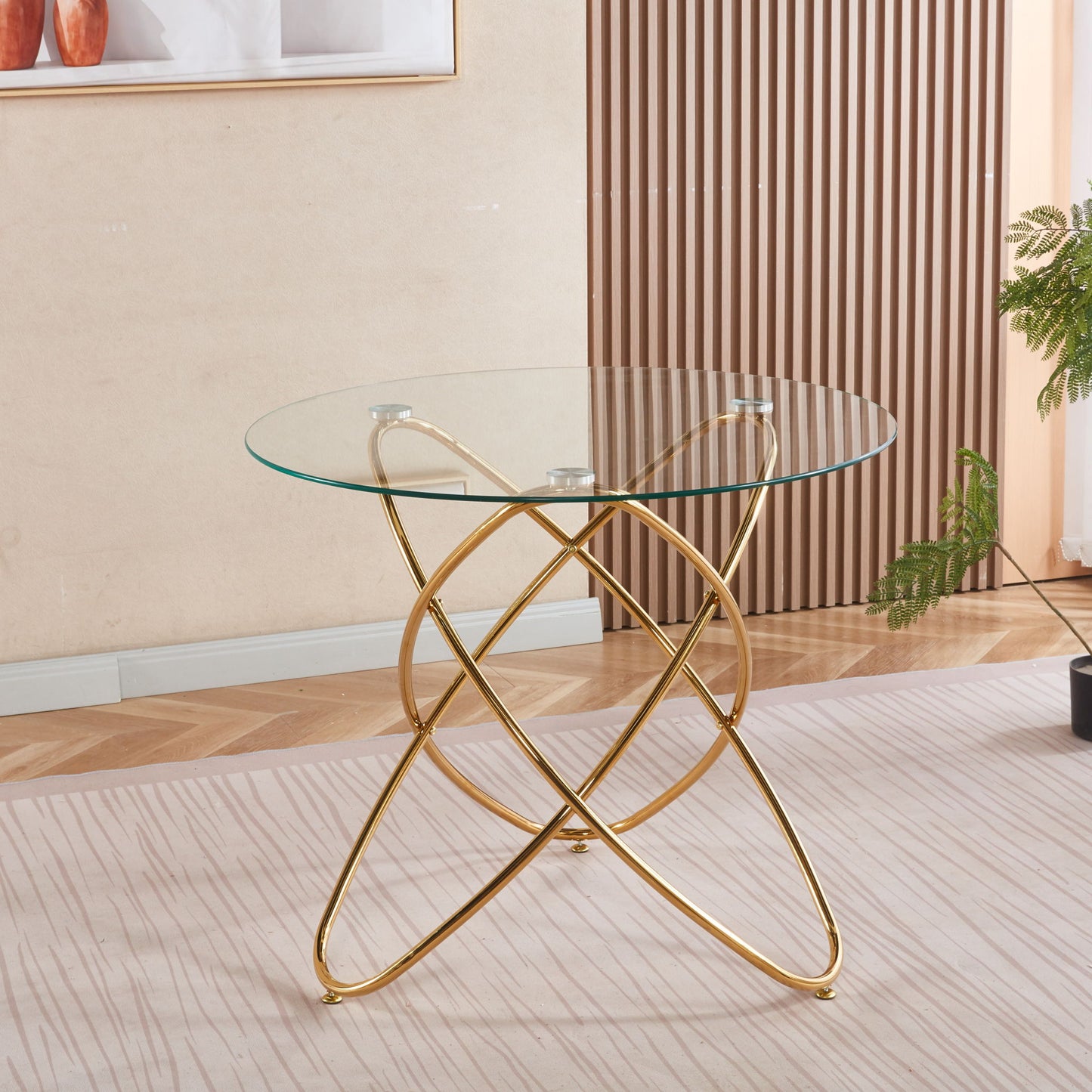 Metal Leg Dining Table With Tempered Glass Top Home Essentials