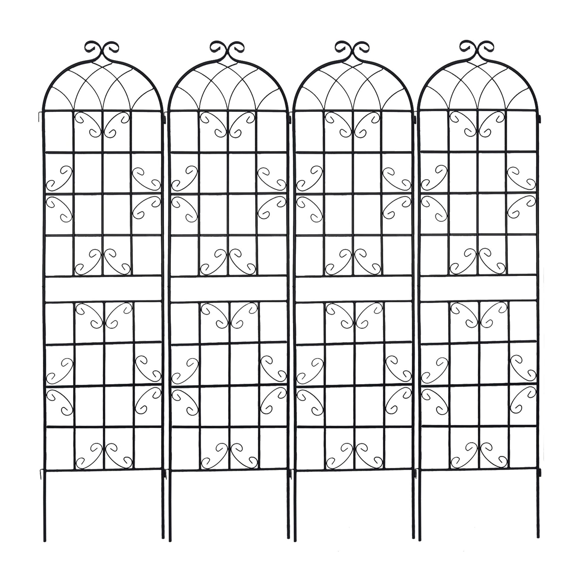 Metal Garden Rustproof Trellis For Climbing Plants Outdoor Flower Support Daily Nest