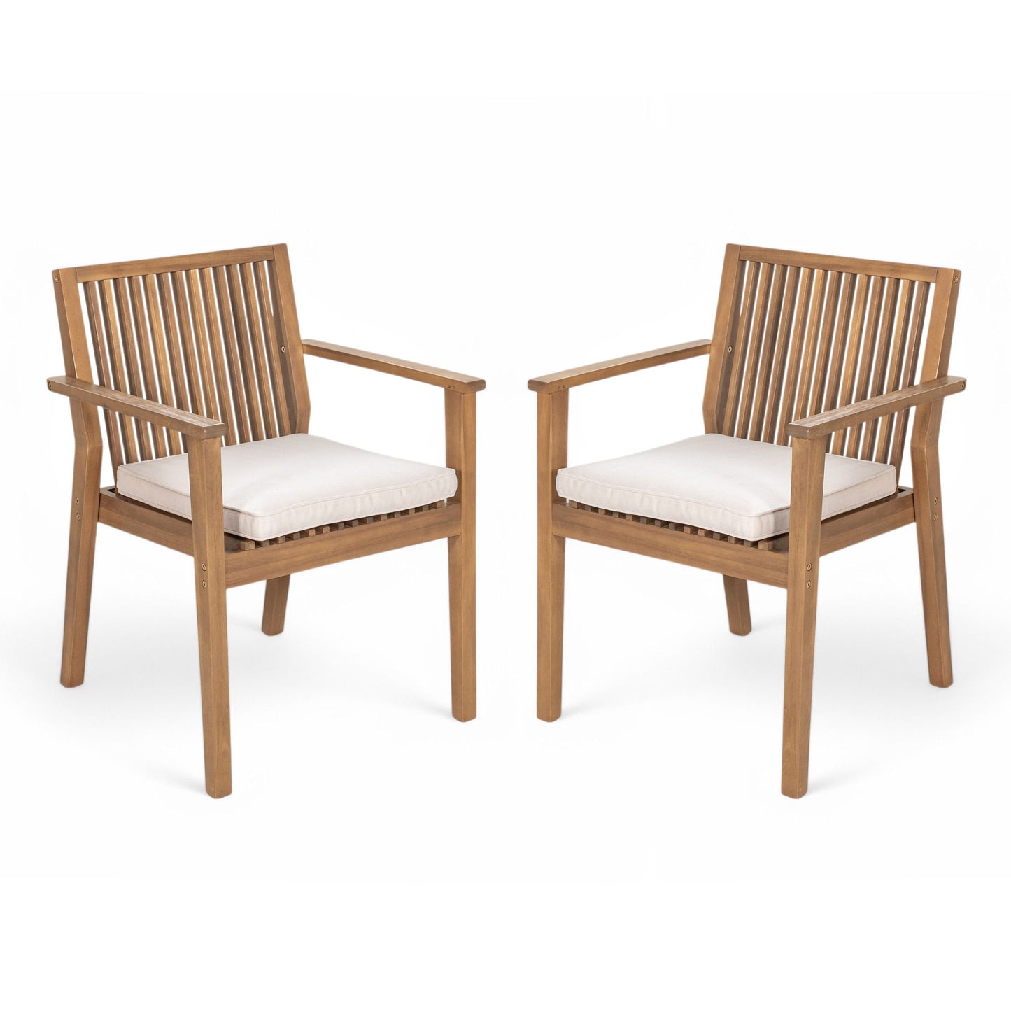 Patio Dining Chair, Comfortable Waterproof Seating (Set of 2) Noble House