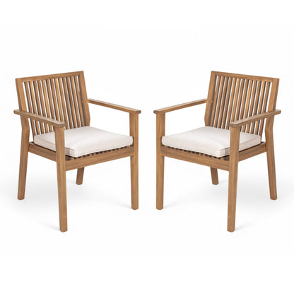 Patio Dining Chair, Comfortable Waterproof Seating (Set of 2) Noble House