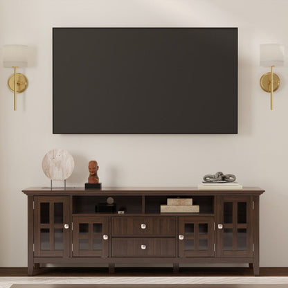 Acadian - Wide TV Media Stand - Brown Simpli-Home