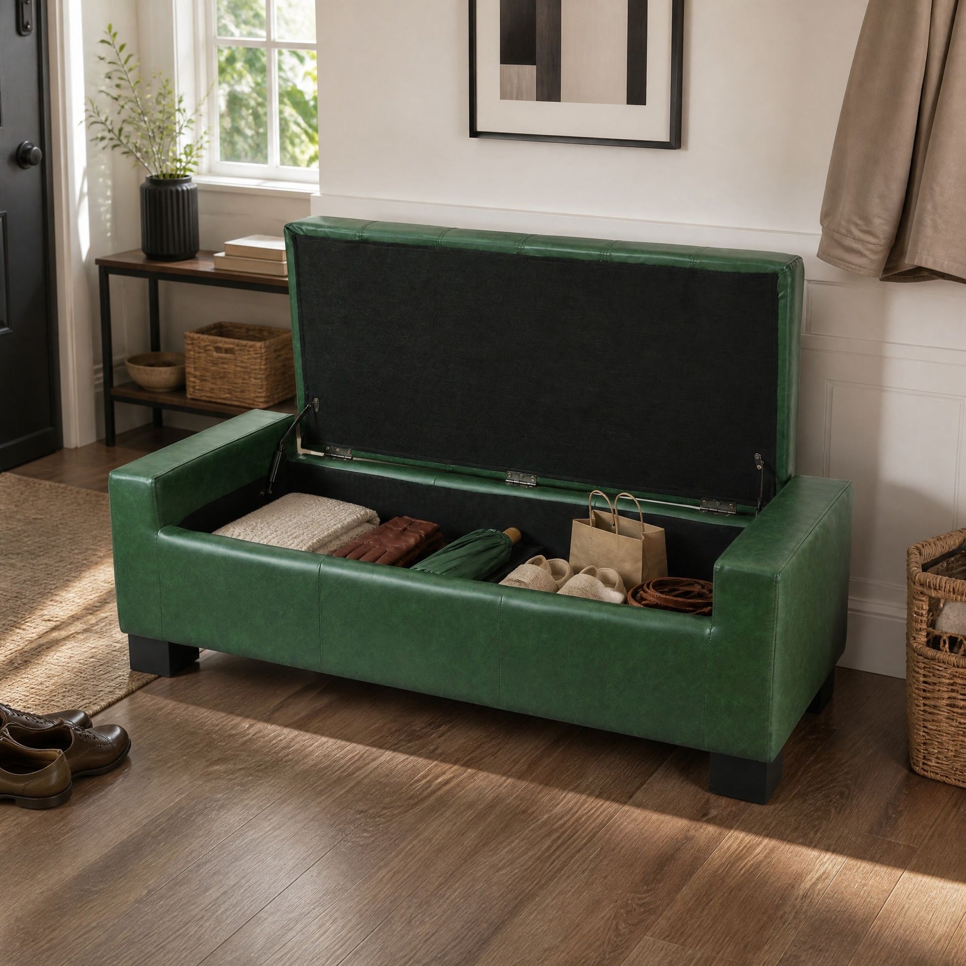 Tufted Storage Ottoman Bench Noble House