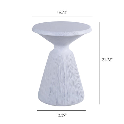 Outdoor End Table, Round Garden Stool - Aqua Grey Home Essentials