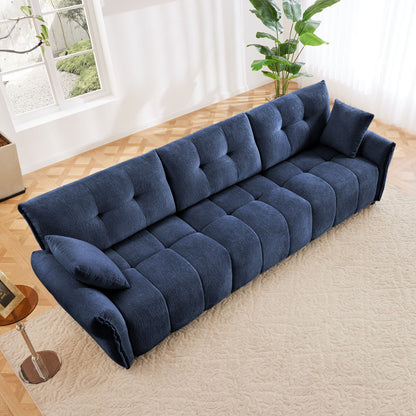 Modern Sofa & Pillows, Textured Cover, High Rebound Cushions Home Essentials