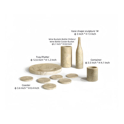 10 Pieces Luxury Natural Marble Dining Room Accessories Set Daily Nest