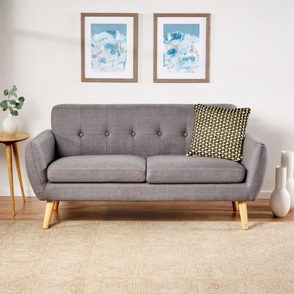 Modern Loveseat Sofa With Button Tufted Backrest Noble House