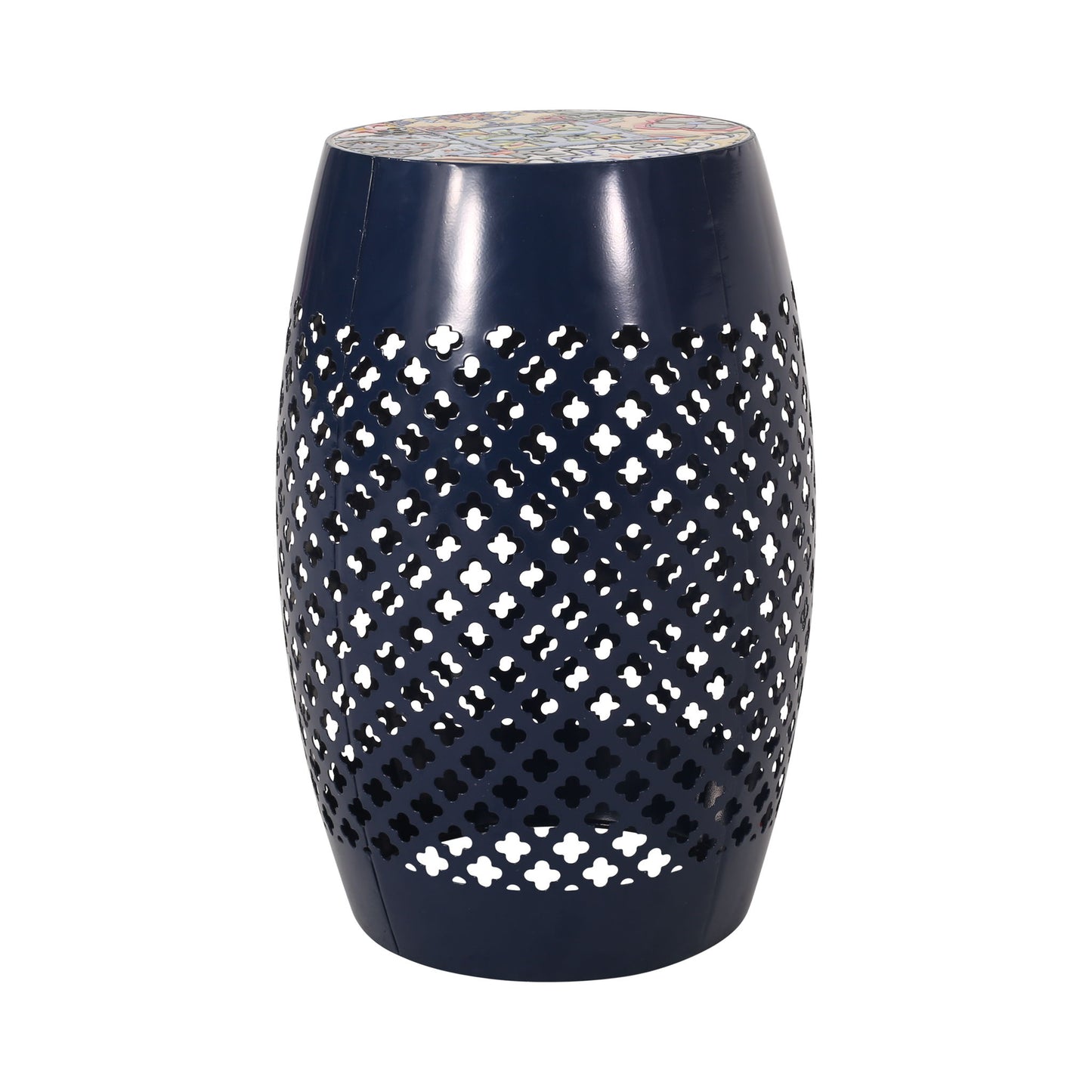 Roswell - Outdoor Side Table With Mosaic Tile Top Noble House