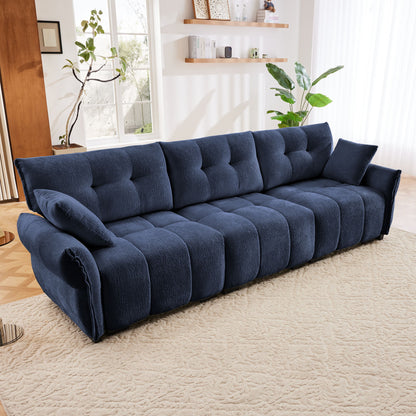 Modern Sofa & Pillows, Textured Cover, High Rebound Cushions Home Essentials