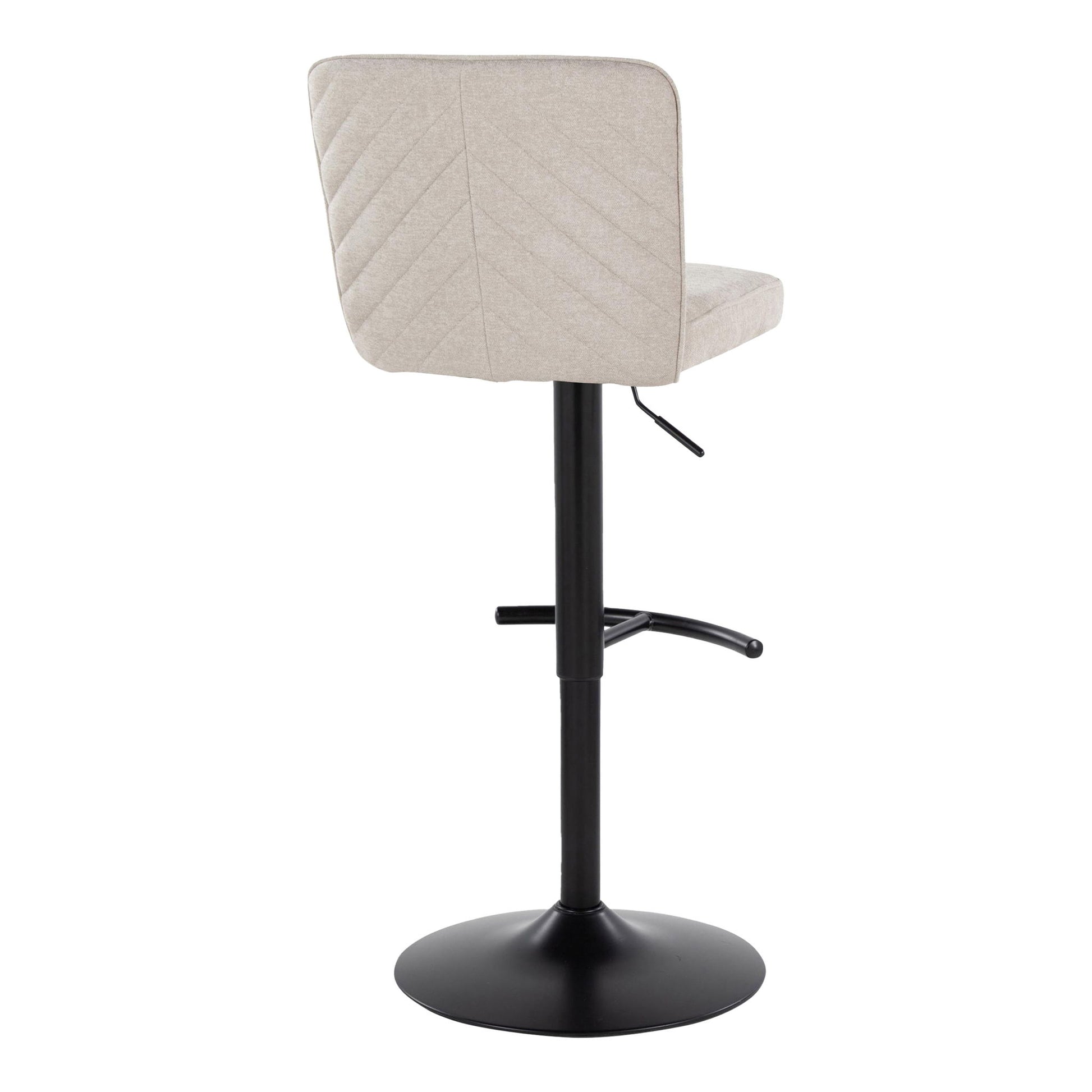 Henry - Contemporary Adjustable Barstool & Swivel With Rounded T Footrest (Set of 2) Lumi Source