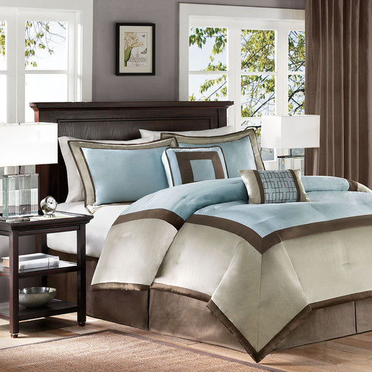 Genevieve - California King Comforter (Set of 7) - Blue