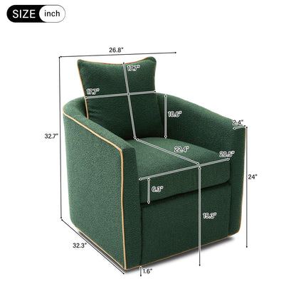 Swivel Accent Chair, Rotating Base, For Living Room Noble House