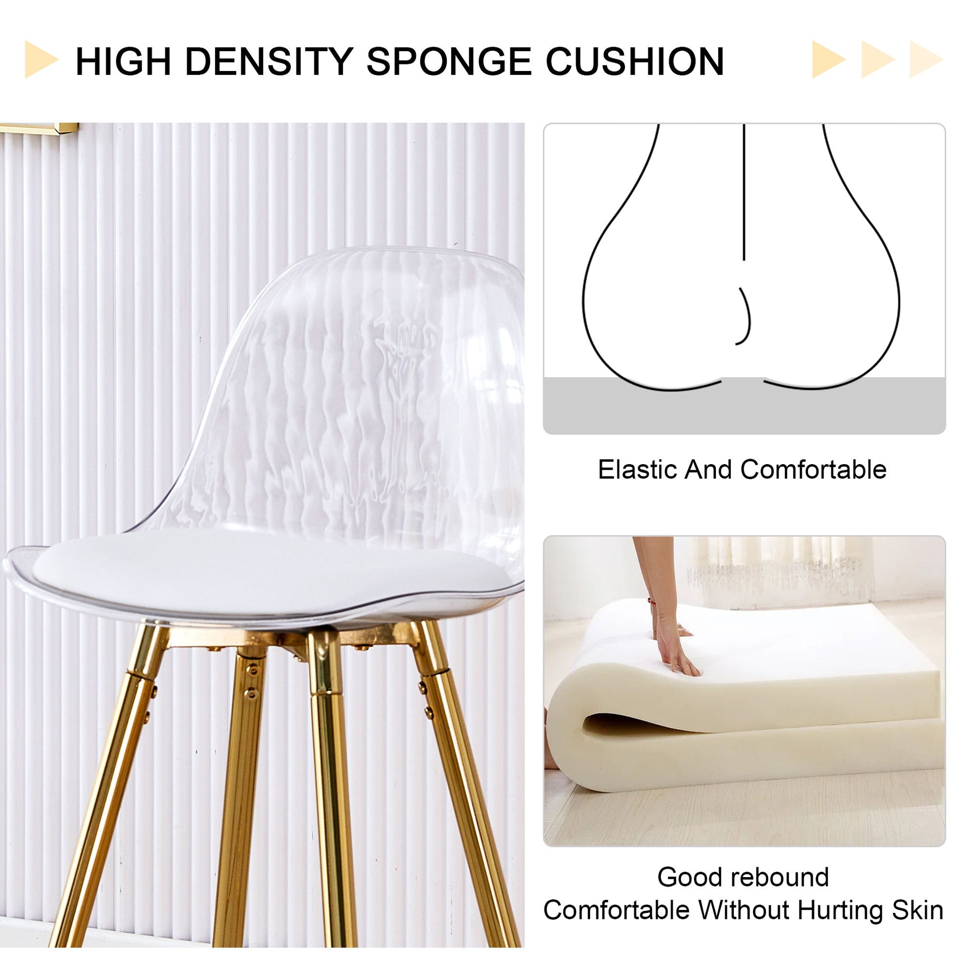 Stylish Upholstered Bar Chairs With Metal Leg Home Essentials