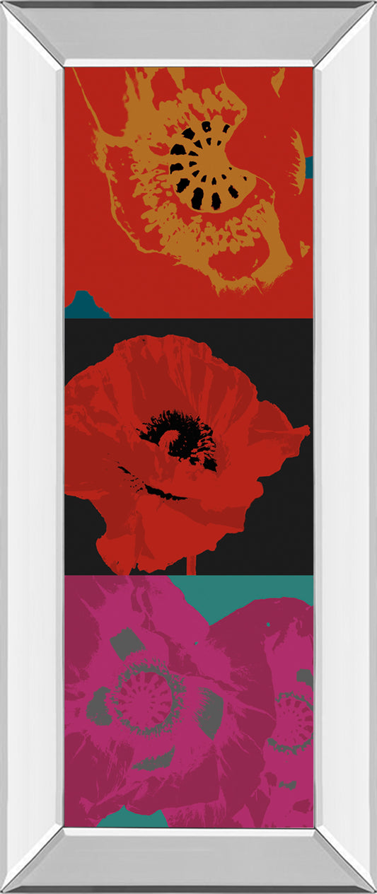 Pop Poppies By Li-legger - Mirrored Frame - Blue