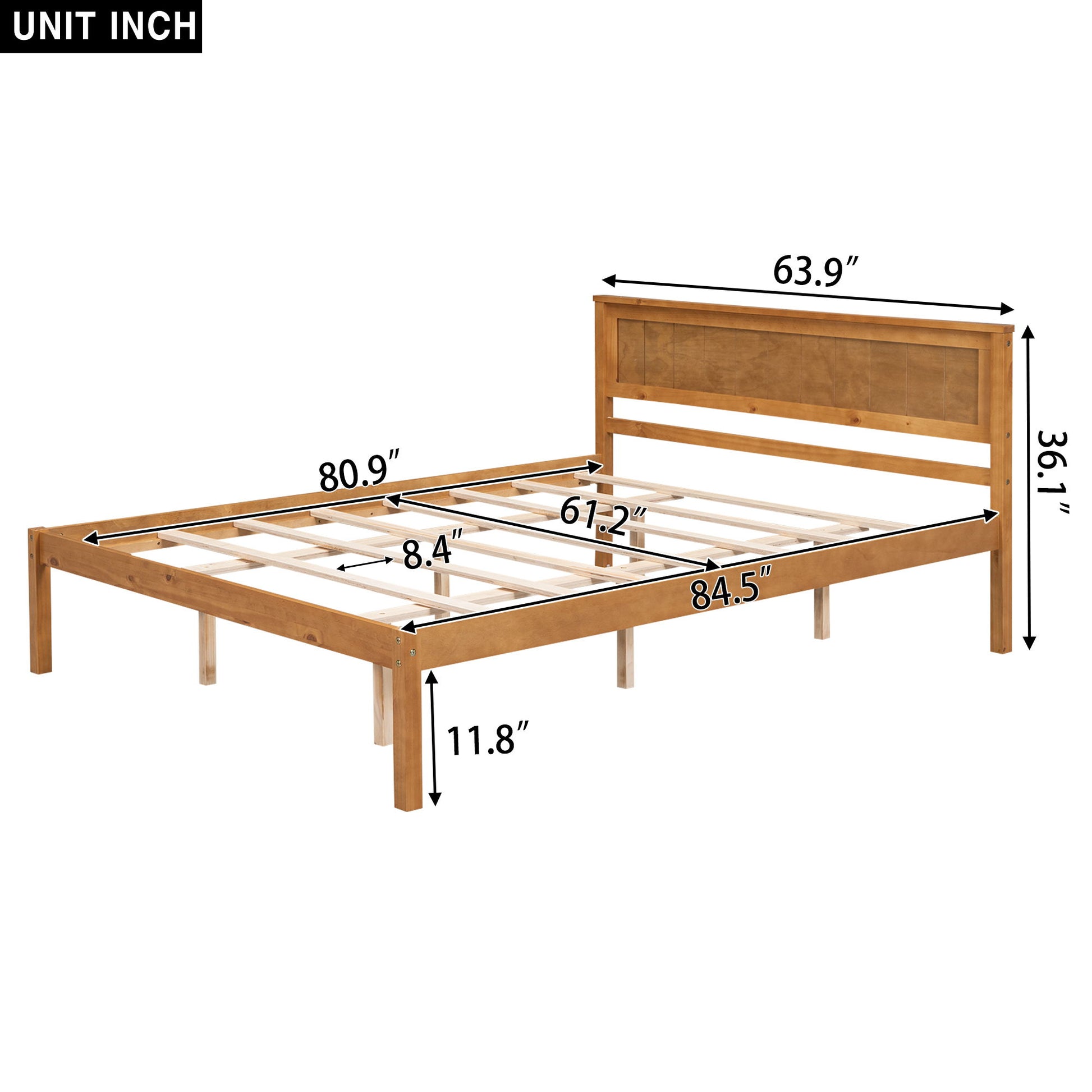 Platform Bed Frame With Headboard Hearth and Haven