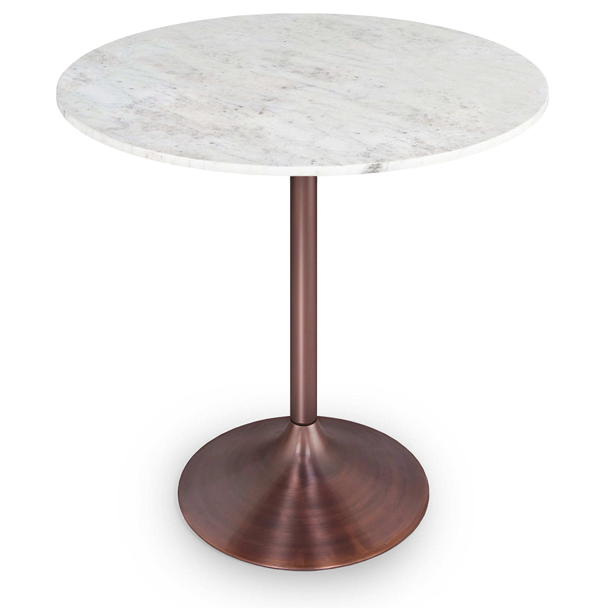 Osborne - Round Dining Table - White / Copper Simpli-Home