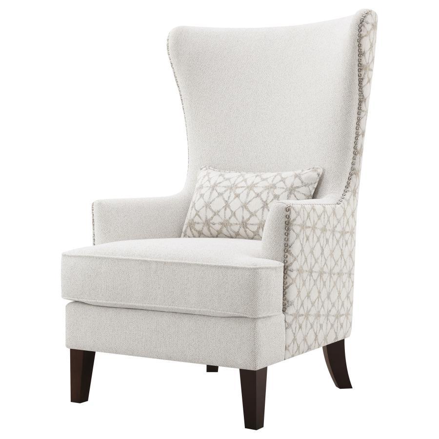 Pippin - Upholstered High Wingback Accent Chair - Latte Coaster Fine Furniture