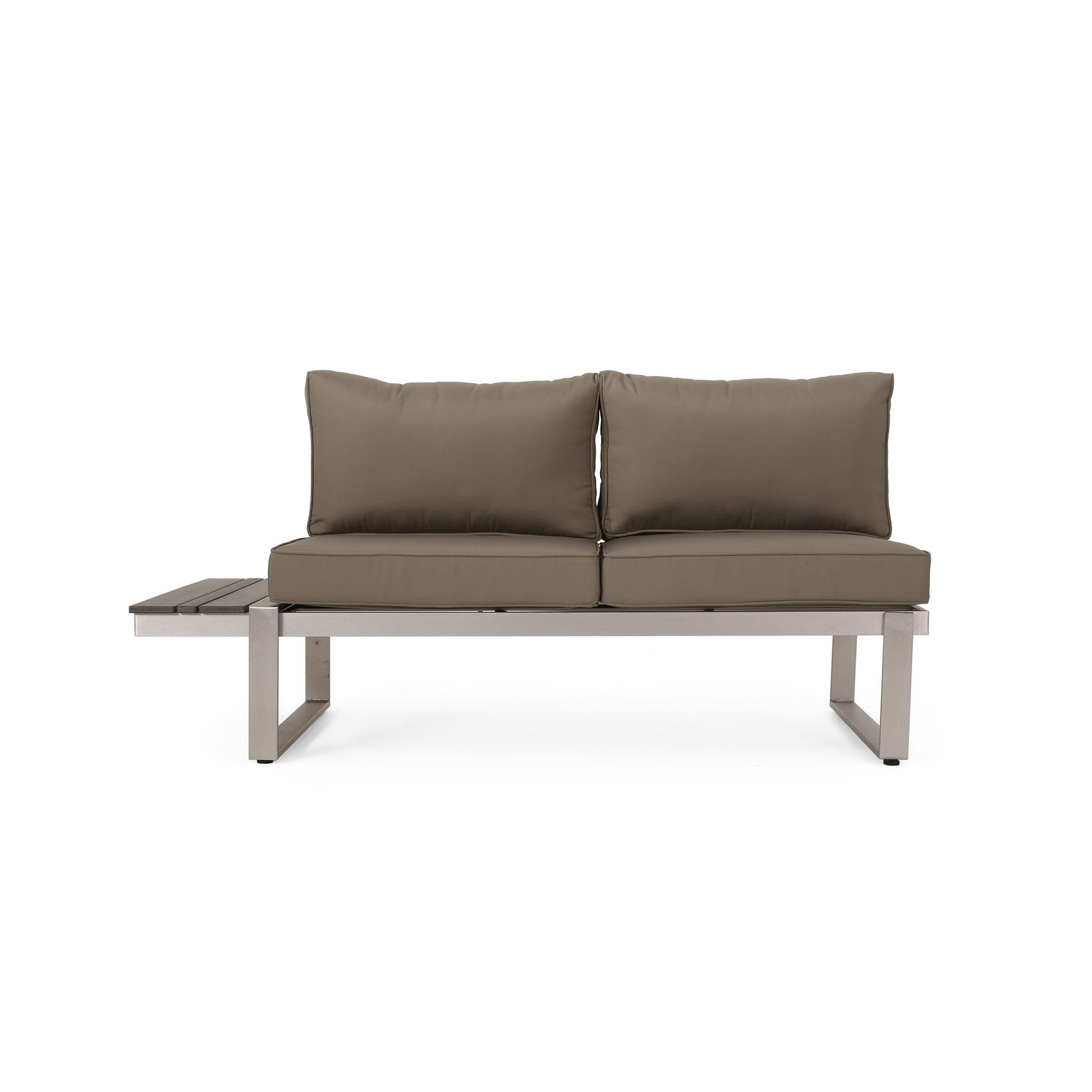 Sterling - Outdoor V Shaped 5 Seater Sofa Set With Cushions Noble House