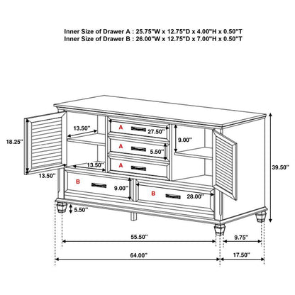 Franco - 5-Drawer Dresser CoasterEssence