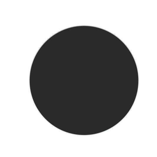 36" Round Tempered Glass Table Top Black Glass 1 / 4" Thick Round Polished Edge - Black Home Essentials