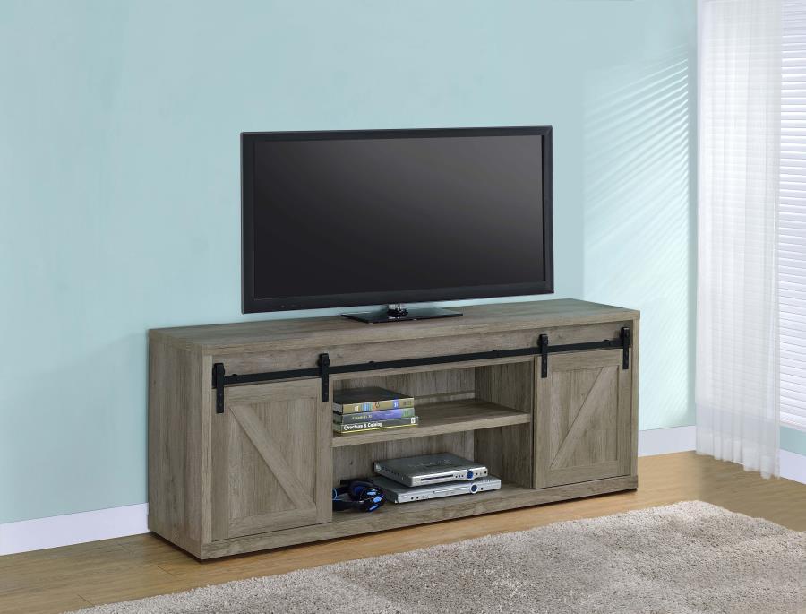 Brockton - 3-shelf Sliding Doors TV Console CoasterEssence