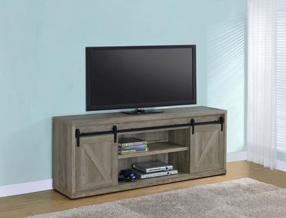 Brockton - 3-shelf Sliding Doors TV Console CoasterEssence