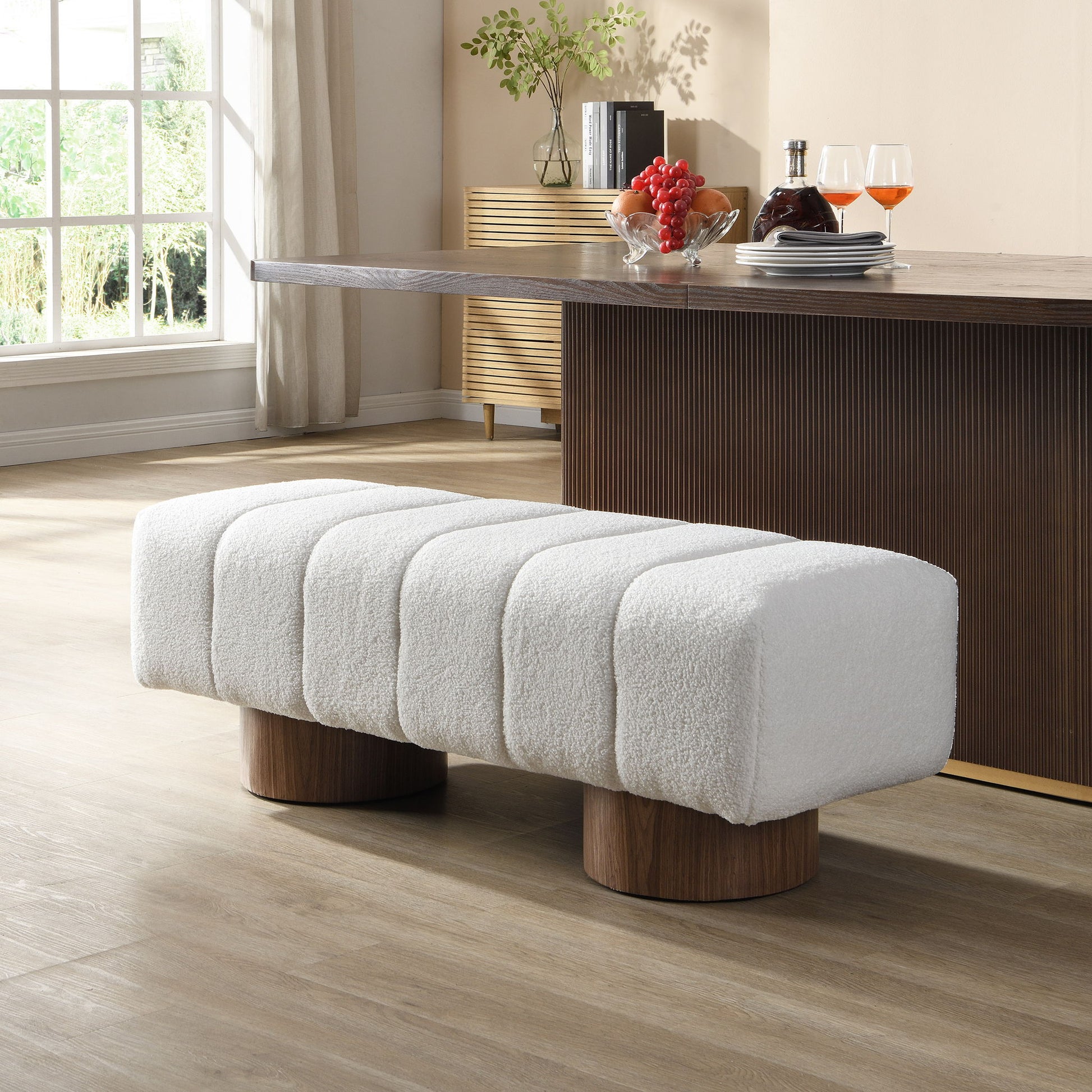 Upholstered Dining Bench For Dining Room Noble House