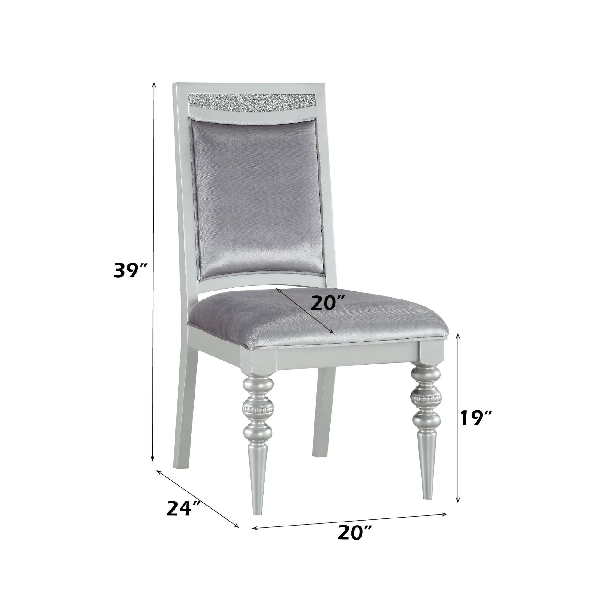 Maverick - Side Chair (Set of 2) - Silver Acme