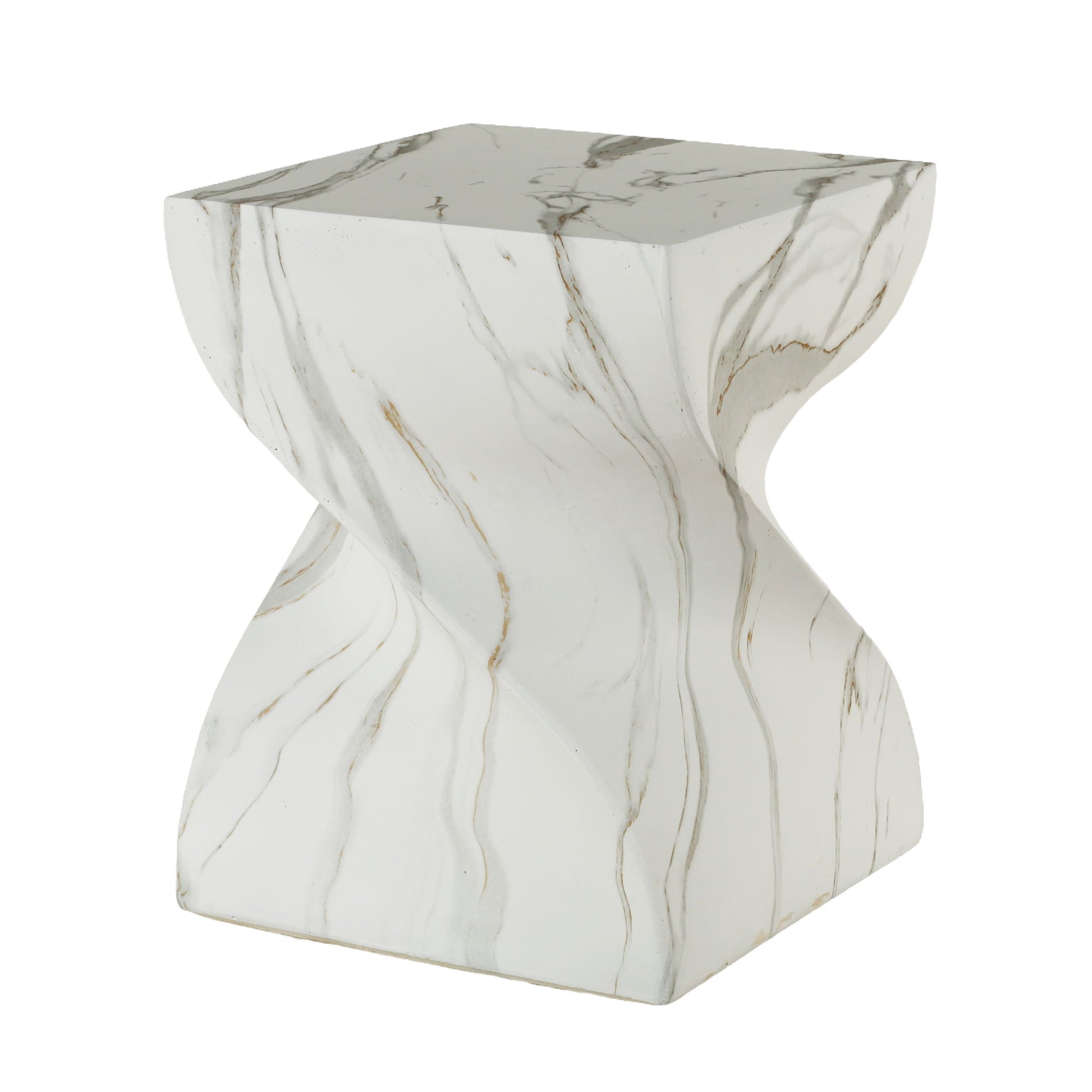Outdoor End Table, Round Side Table For Patio And Garden - Marble Home Essentials