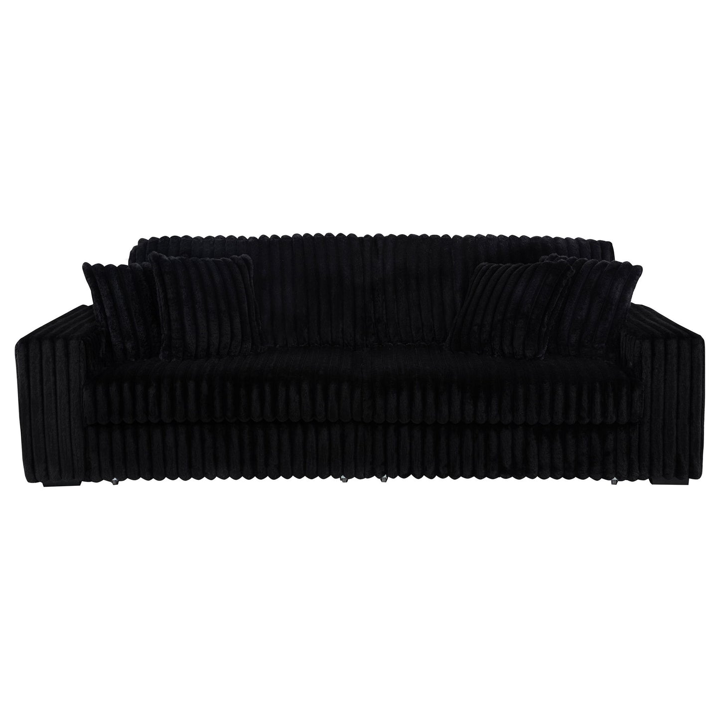 Clifford - Upholstered Dual Power Chaise Sofa - Black Furniture Max