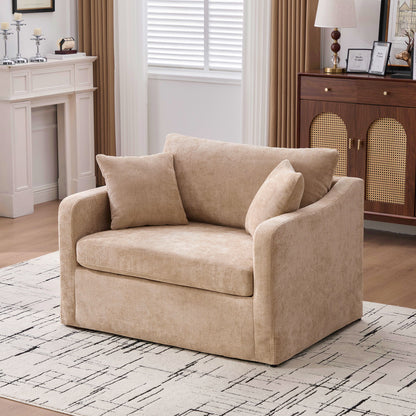 Farmhouse Accent Chair With 2 Bolster Pillows Home Essentials