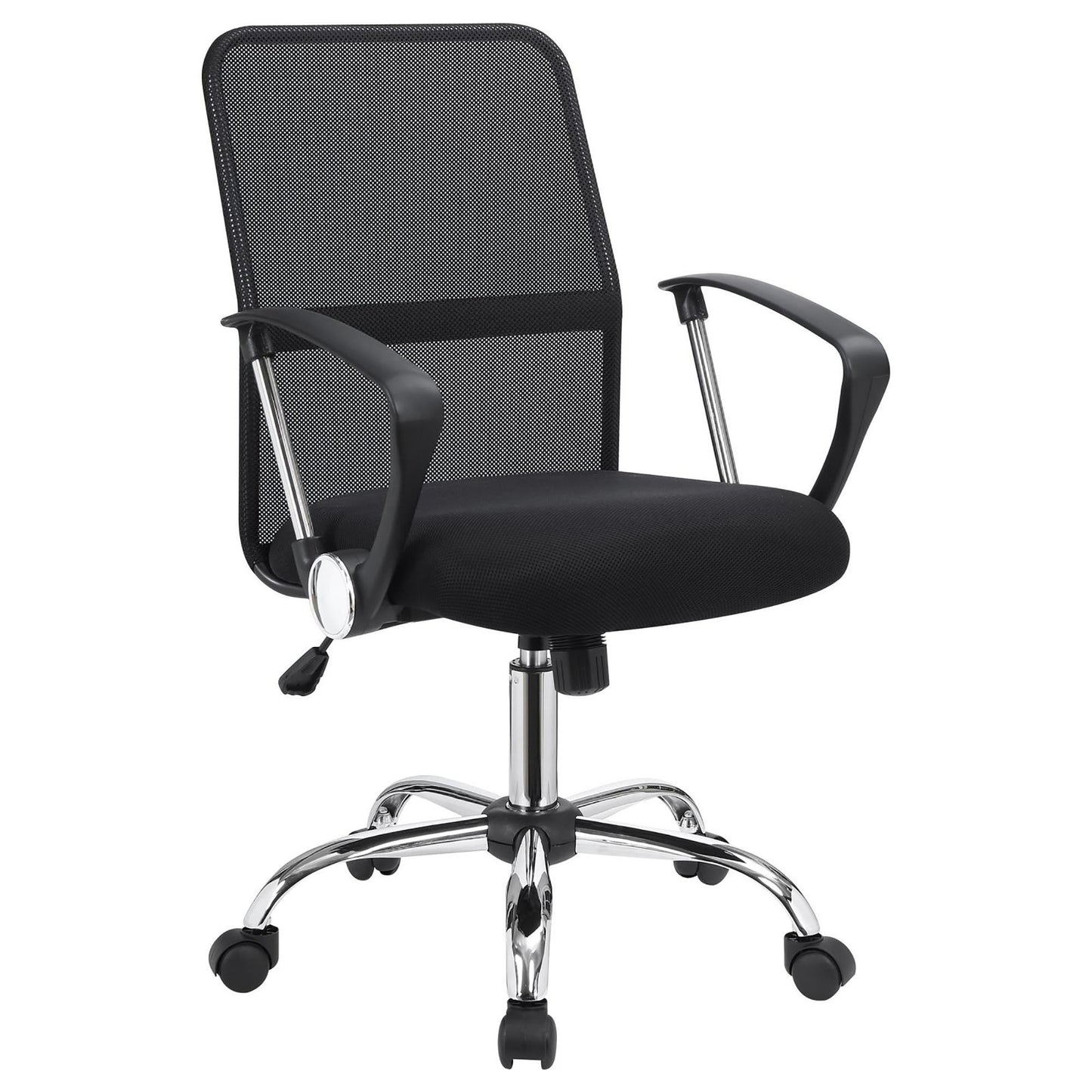 Swivel Office Chair With Base Adjustable Height - Black Furniture Max