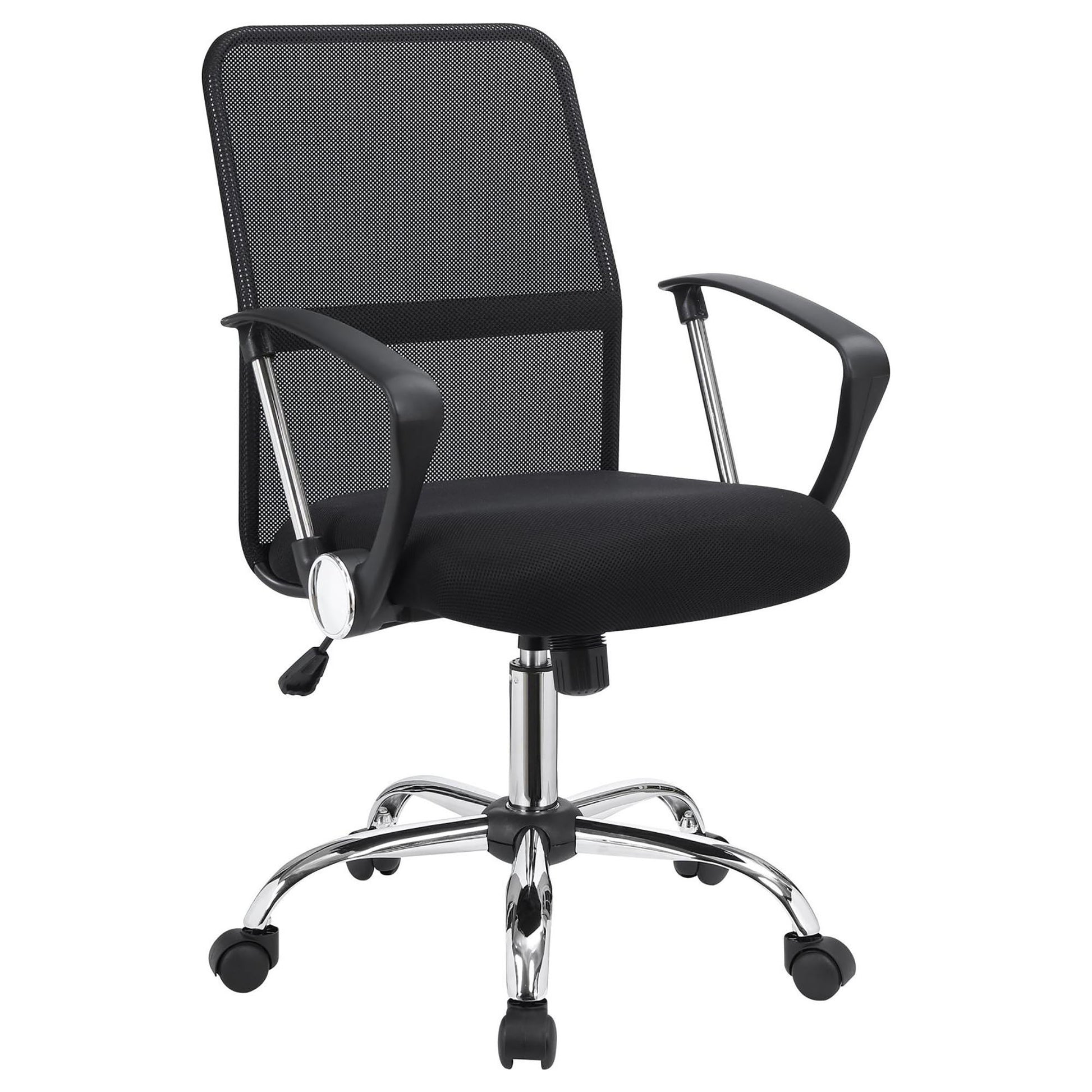 Swivel Office Chair With Base Adjustable Height - Black Furniture Max