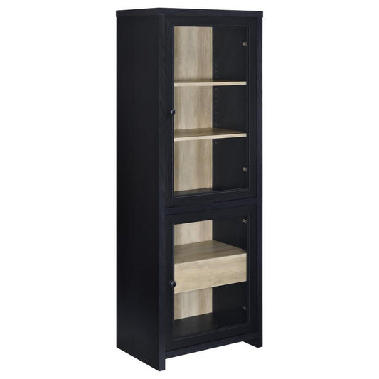 Denison - 67" 2-Door Media Tower Storage Cabinet - Black Coaster Fine Furniture