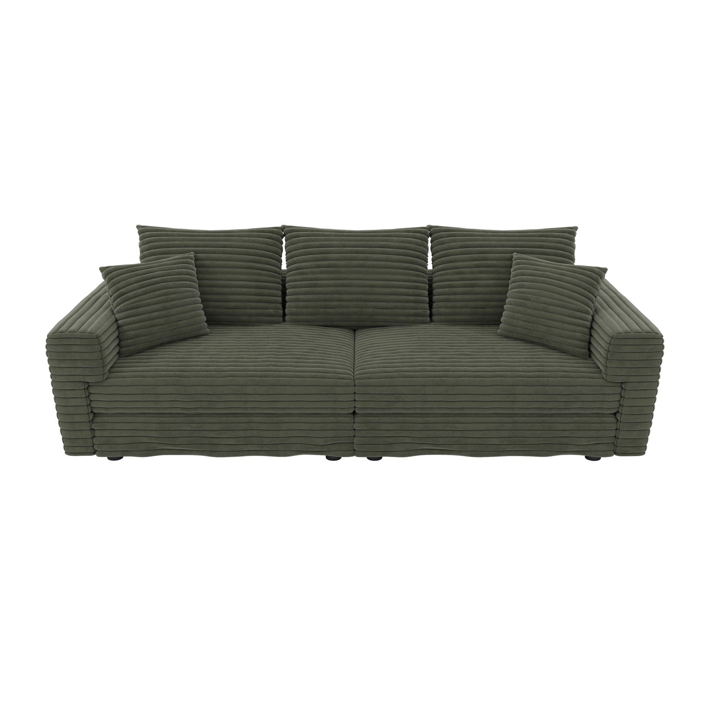 4 Seat Sofa, Modern Comfy Upholstered Sofa Cloud Couch, Deep Seat Couches With Soft Pillows Home Essentials