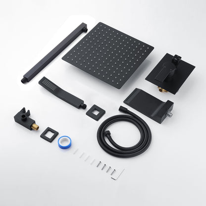 Tub Shower Faucet Set With 12" Rain Shower Head And Handheld Spray Combo Daily Nest