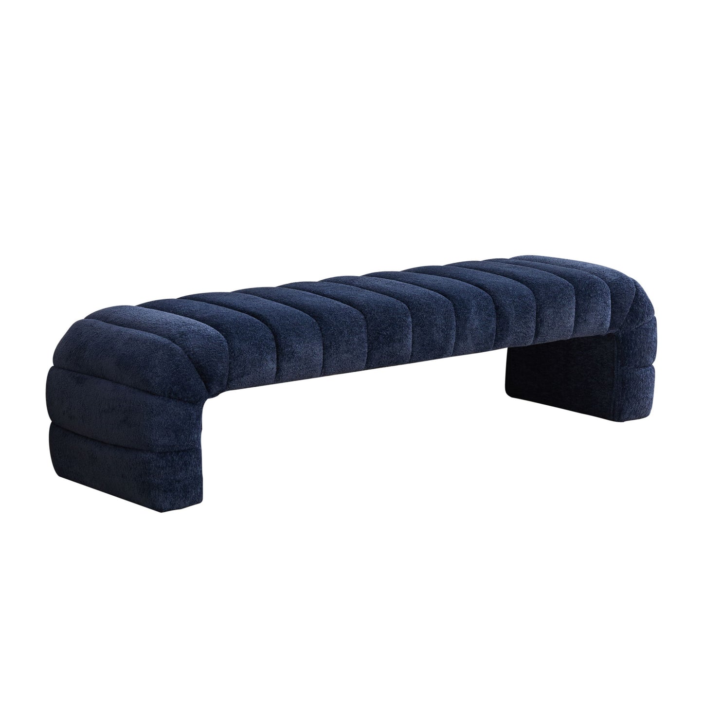 Modern Upholstered Armless Bed Bench With Channel Tufted Design - Snoozhouse