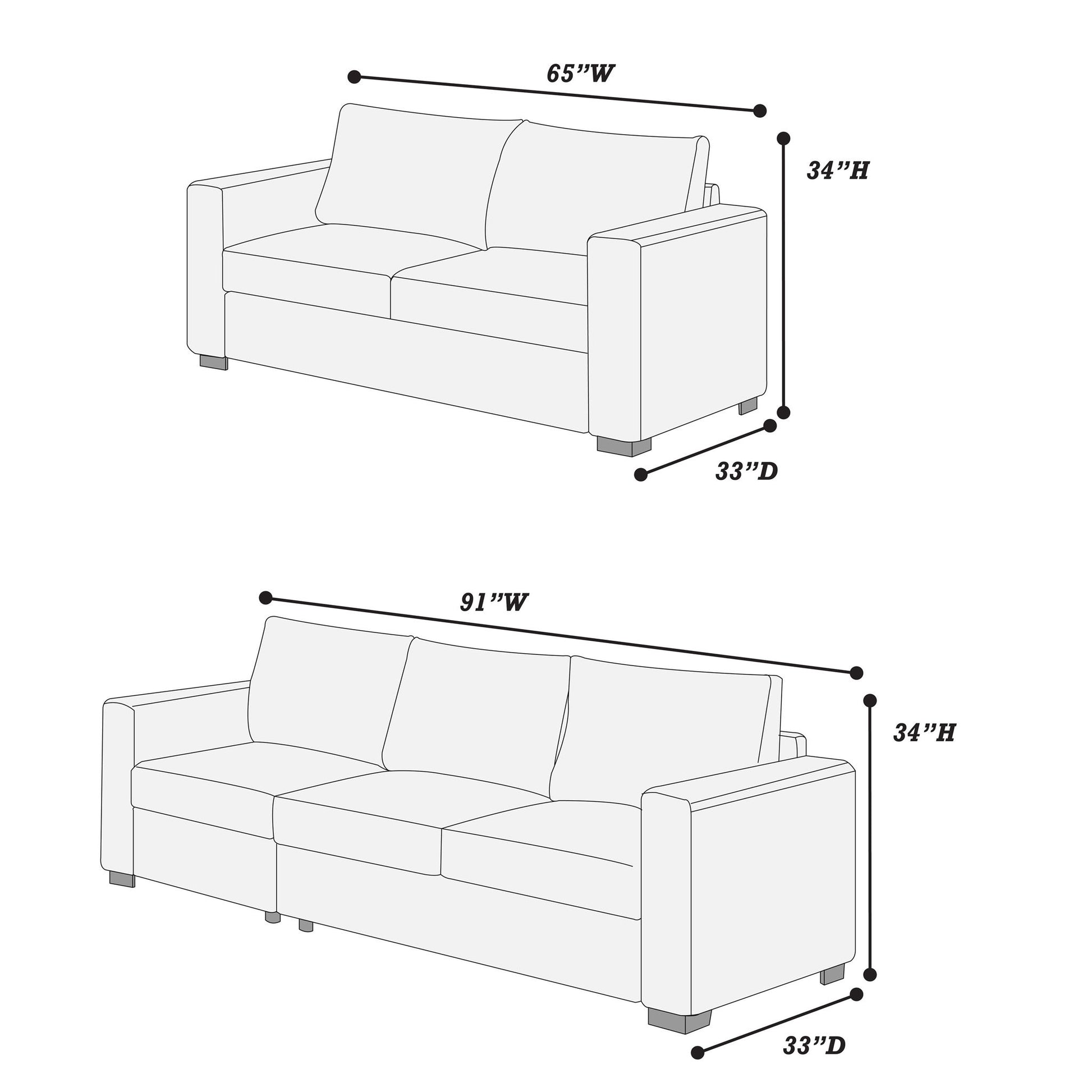 Elegant Sofa And Loveseat Set Home Essentials