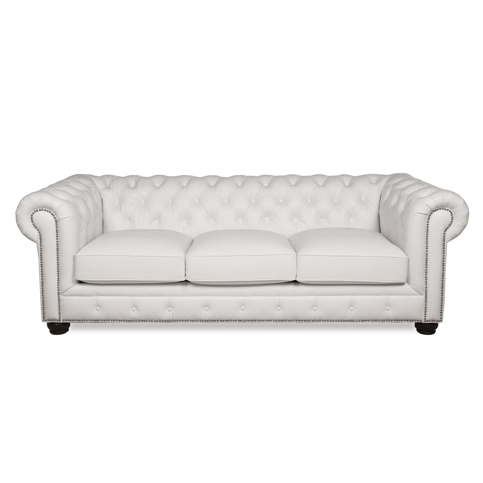 Traditional Tufted Chesterfield Nailhead Sofa Home Essentials