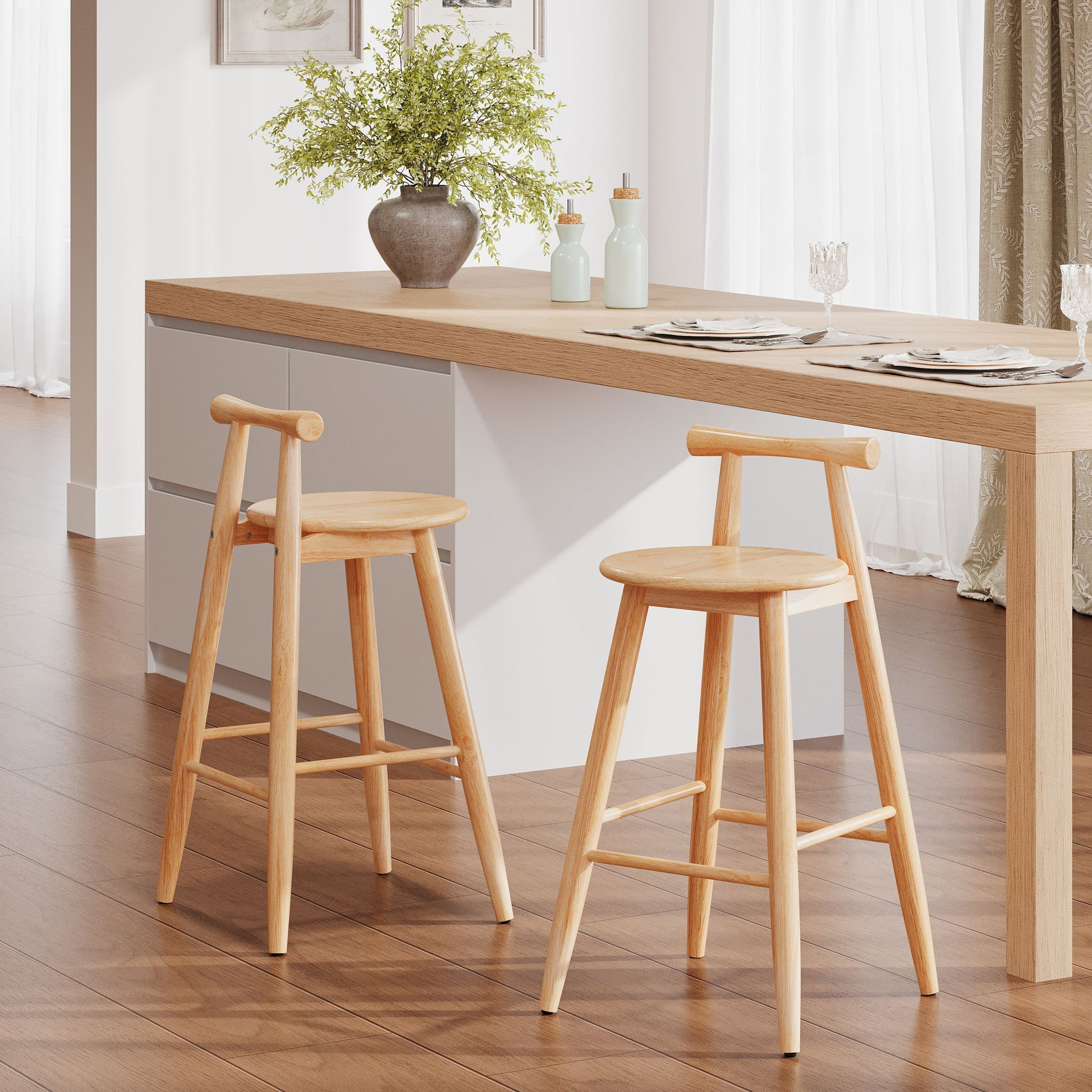Grove - Indoor Barstool (Set of 2) - Natural Noble House