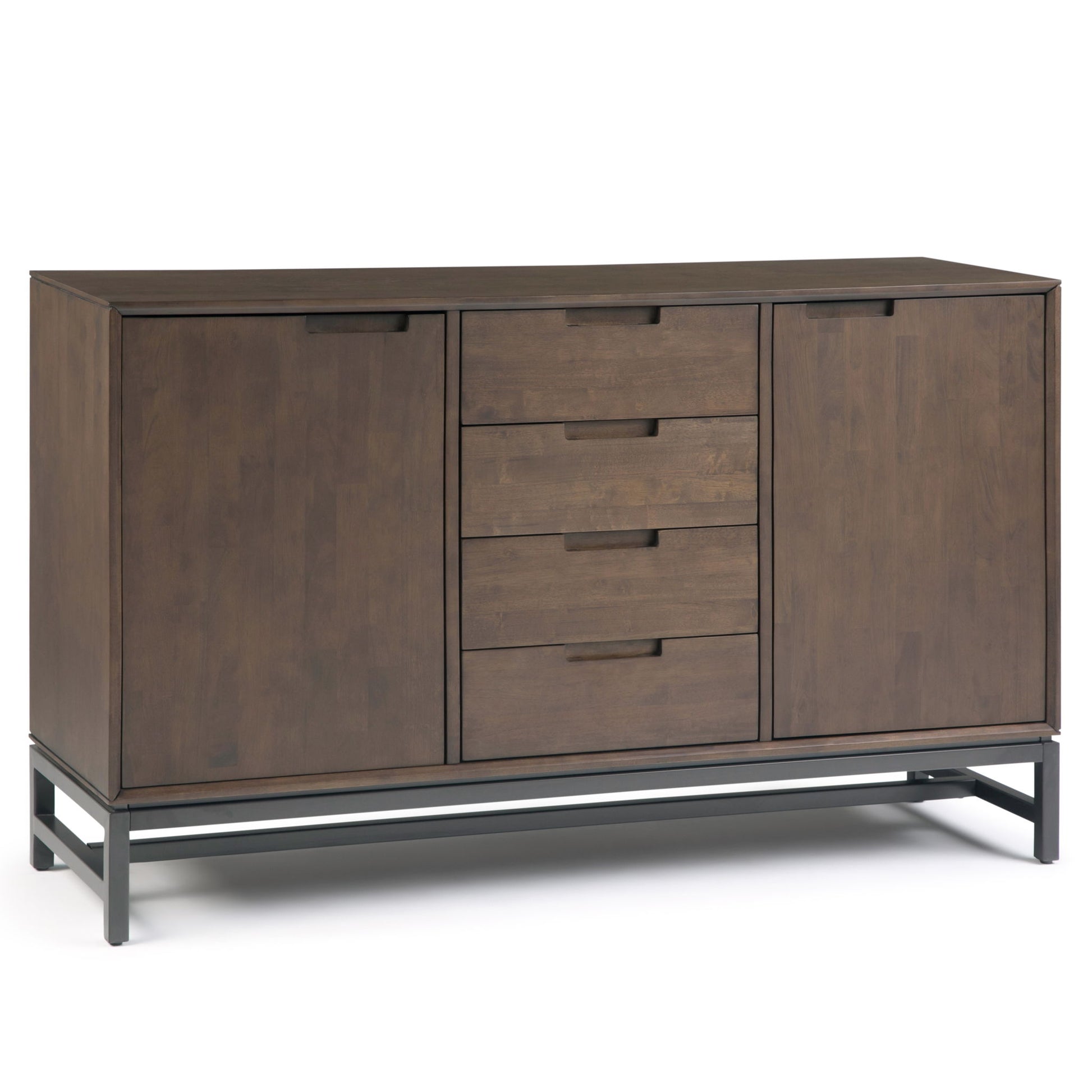 Banting - Mid Century Sideboard With Centre Drawers - Walnut Brown Simpli-Home