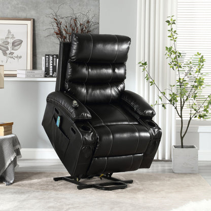 Cozy Electric Power Lift Recliner Chair Sofa For Elderly With Vibration Massage And Lumbar Heat Home Essentials