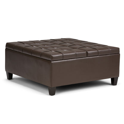 Harrison - Upholstered Coffee Table Storage Ottoman Simpli-Home