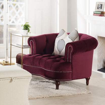 La Rosa - Victorian Tufted Upholstered Accent Chair Jennifer Taylor Home