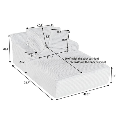 Oversized Chaise Lounge Chair Indoor For Living Room - Dark Gray Home Essentials