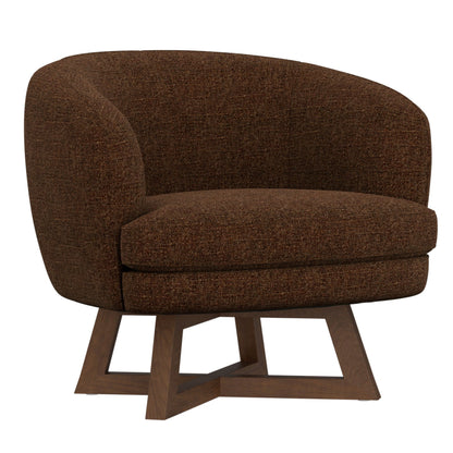 Swivel Accent Chair With Sculptural Base Emerald Home