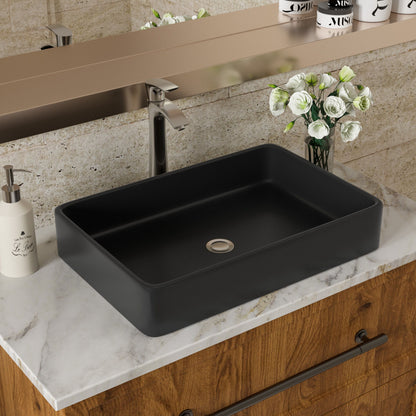 Modern European Design Ceramic Rectangular Vessel Bathroom Sink Daily Nest